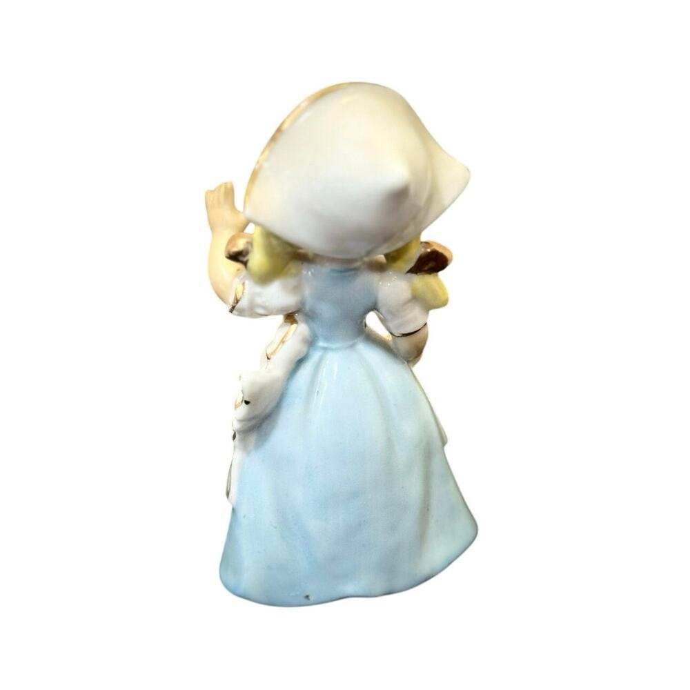 Vintage Enesco Dutch Girl Ceramic Figurine Blue Dress. Japan Kitsch home decor - Picture 4 of 8